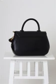 DERİ KISA SAPLI  SİYAH KADIN EL ÇANTASI 2258-2K5 thumbnail 3