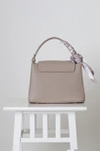 AKSESUARLI GRİ DERİ KADIN ÇANTA  2353-2Y5 thumbnail 3