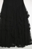 BELİ LASTİKLİ TÜL SİYAH KADIN ETEK  M38630-2Y5 thumbnail 2
