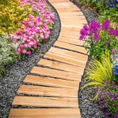 Yürüyüş Ahşap yolu 250 cm Veranda yolu Yürüme Yolu Bahçe Yolu 30-40-50 cm - 1
