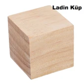 iAhşap Hobi Ahşap Küp Dekoratif Küp Doğal Ahşap Küp Blokları - 4