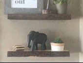 iAhşap Ahşap raf, Doğal canlı kenar, Rustik raf, Yüzer raf - 5