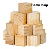 iAhşap Hobi Ahşap Küp Dekoratif Küp Doğal Ahşap Küp Blokları - 1