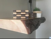 iAhşap Ahşap raf, Doğal canlı kenar, Rustik raf, Yüzer raf - 4