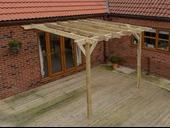 iAhşap Veranda Ahşap Pergole Sundurma Gölgelik 300x300 cm p6 - 4