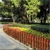 100x40 cm Bahçe Çiti Çim Çiçek Bahçesi Ahşap çiti Peyzaj yolu Çiti Ahşap - 4