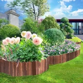 iAhşap Bahçe Bordür Çiti 100x30 cm Bahçe Çiti Bahçe Dekoru Özel Tasarım - 1