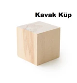 iAhşap Hobi Ahşap Küp Dekoratif Küp Doğal Ahşap Küp Blokları - 3