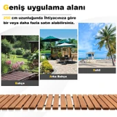 iAhşap 250x50 cm Ahşap yürüyüş yolu Veranda yolu Yürüme Yolu Bahçe Yolu - 3