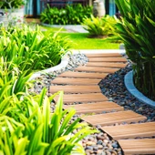 Yürüyüş Ahşap yolu 250 cm Veranda yolu Yürüme Yolu Bahçe Yolu 30-40-50 cm - 2