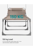 SONGMİCS GCB192K01 şezlong, katlanabilir, 193 x 53 x 29 cm, taşıma kapasitesi 150 kg, - 4
