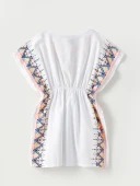 Beyaz baskılı dokuma kız çocuk Pareo DB200785PL - 2