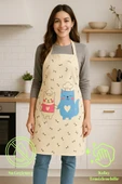 Pati Aşçısı Mutfak Önlüğü Sevimli Kedi Desenli, Sıvı Geçirmez Kumaş - 4