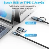 Inca IUTP-03T USB3.0+Tip-C=>Gigabit RJ45+3*USB3.0 Çevirici (Giriş:Tip-A+Tip-C=>Çıkış:Eternet+3*Tip-A - 5
