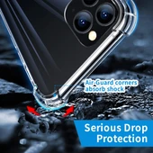 iPhone 11 Pro Uyumlu Darbe Önleyici Sararmaya Dayanıklı Airbag Korumalı Ultra Slim TPU Şeffaf Silikon Kılıf - 2