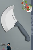 Sürmene Silver Serisi Gri Sap Mutfak Bıçak Hilal Börek Bıçağı Pizza Pide Bıçağı ( Srm-02 ) - 1