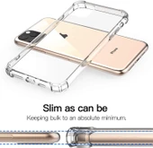 iPhone 11 Pro Uyumlu Darbe Önleyici Sararmaya Dayanıklı Airbag Korumalı Ultra Slim TPU Şeffaf Silikon Kılıf - 9