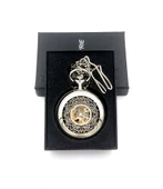 Valkyrie Açık Kadran Mekanik Zincirli Cep Saati Şeffaf Tasarım Oymalı Gümüş Kasa Kurmalı Koleksiyonluk Köstekli Saat - 2