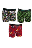 TEET Erkek Boxer Premium 3'lü Set Pamuklu Likralı Desenli Hediyelik - 1