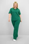 Kadın Büyük Beden Kısa Kollu Polo Yaka Eşofman Takımı 8188-25 - 11