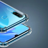 Huawei P40 Lite E Uyumlu Darbe Önleyici Sararmaya Dayanıklı Airbag Korumalı Ultra Slim TPU Şeffaf Silikon Kılıf - 6