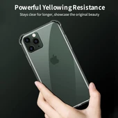 iPhone 11 Pro Uyumlu Darbe Önleyici Sararmaya Dayanıklı Airbag Korumalı Ultra Slim TPU Şeffaf Silikon Kılıf - 4