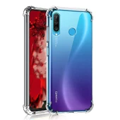 Huawei P40 Lite E Uyumlu Darbe Önleyici Sararmaya Dayanıklı Airbag Korumalı Ultra Slim TPU Şeffaf Silikon Kılıf - 1