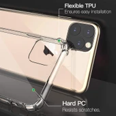 iPhone 11 Pro Uyumlu Darbe Önleyici Sararmaya Dayanıklı Airbag Korumalı Ultra Slim TPU Şeffaf Silikon Kılıf - 7