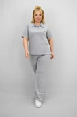 Kadın Büyük Beden Kısa Kollu Polo Yaka Eşofman Takımı 8188-25 - 1