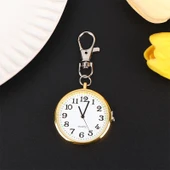 Valkyrie Anahtarlık Klipsli Analog Quartz Cep Saati Altın - 7