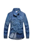 kadın-kız denim kot gömlek- 16788-0017 - 2