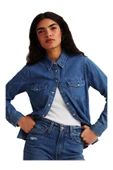 kadın-kız denim kot gömlek- 16788-0017 - 1