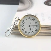 Valkyrie Anahtarlık Klipsli Analog Quartz Cep Saati Altın - 2