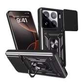 Gpack Xiaomi 15 uyumlu Kılıf Pars Sürgülü Kamera Korumalı Yüzüklü Sert Silikon thumbnail 1