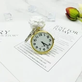 Valkyrie Anahtarlık Klipsli Analog Quartz Cep Saati Altın - 3
