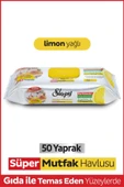 Sleepy Easy Clean Süper Yüzey Temizlik Mutfak Havlusu&mendili Limon Yağlı 50 Yaprak - 1