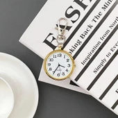 Valkyrie Anahtarlık Klipsli Analog Quartz Cep Saati Altın - 6