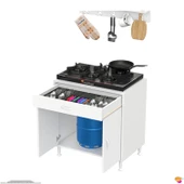 Modilayn DOQU (XXL) Set Ocak Altı Dolap 75x88x56 cm Çekmeceli, Kapaklı ve 1 Gözlü Tüp Bölmelidir - 8