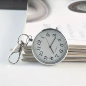 Valkyrie Anahtarlık Klipsli Analog Quartz Cep Saati Siyah - 5