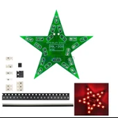 DC 5V Beş Köşeli Yıldız Led Işık Hobi Devresi DIY Lehimleme Kiti - Demonte(Montesiz) thumbnail 5