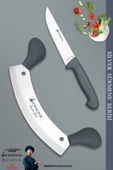 Sürmene Silver Serisi Gri Sap Mutfak Bıçak Bıçağı Kıyma Börek Bıçağı Pizza Bıçağı 2 Li ( Srm-017) - 1