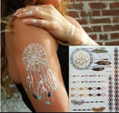 Metallic Tattoo - Metalik  Geçici Dövme Şablonu - 3