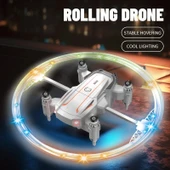 Katlanabilir Mini BK2 Drone Optik Akışlı LED Işıklı Tek Tuş Kalkış Katlanabilir Tasarım  RC Uzaktan Kumandalı DRONE - 2