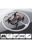 Katlanabilir Mini BK2 Drone Optik Akışlı LED Işıklı Tek Tuş Kalkış Katlanabilir Tasarım  RC Uzaktan Kumandalı DRONE - 2