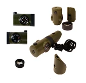 İzci Düdüğü - Avcı Düdüğü 7in1 Pusulalı Termometreli Survival Düdük - 1