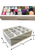 12 Bölmeli Pratik Bölmeli Çekmece Düzenleyici Organizer(İç Çamaşırı Kravat Çorap Düzenleyici) - 2