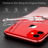iPhone 12 Mini Uyumlu Darbe Önleyici Sararmaya Dayanıklı Airbag Korumalı Ultra Slim TPU Şeffaf Silikon Kılıf - 5