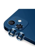 Iphone 11/12/12 Mini Uyumlu Kamera Koruyucu Lens Mercek Metal Çerçeveli 2li Set - 5