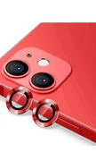Iphone 11/12/12 Mini Uyumlu Kamera Koruyucu Lens Mercek Metal Çerçeveli 2li Set - 4