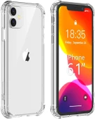 iPhone 12 Mini Uyumlu Darbe Önleyici Sararmaya Dayanıklı Airbag Korumalı Ultra Slim TPU Şeffaf Silikon Kılıf - 1